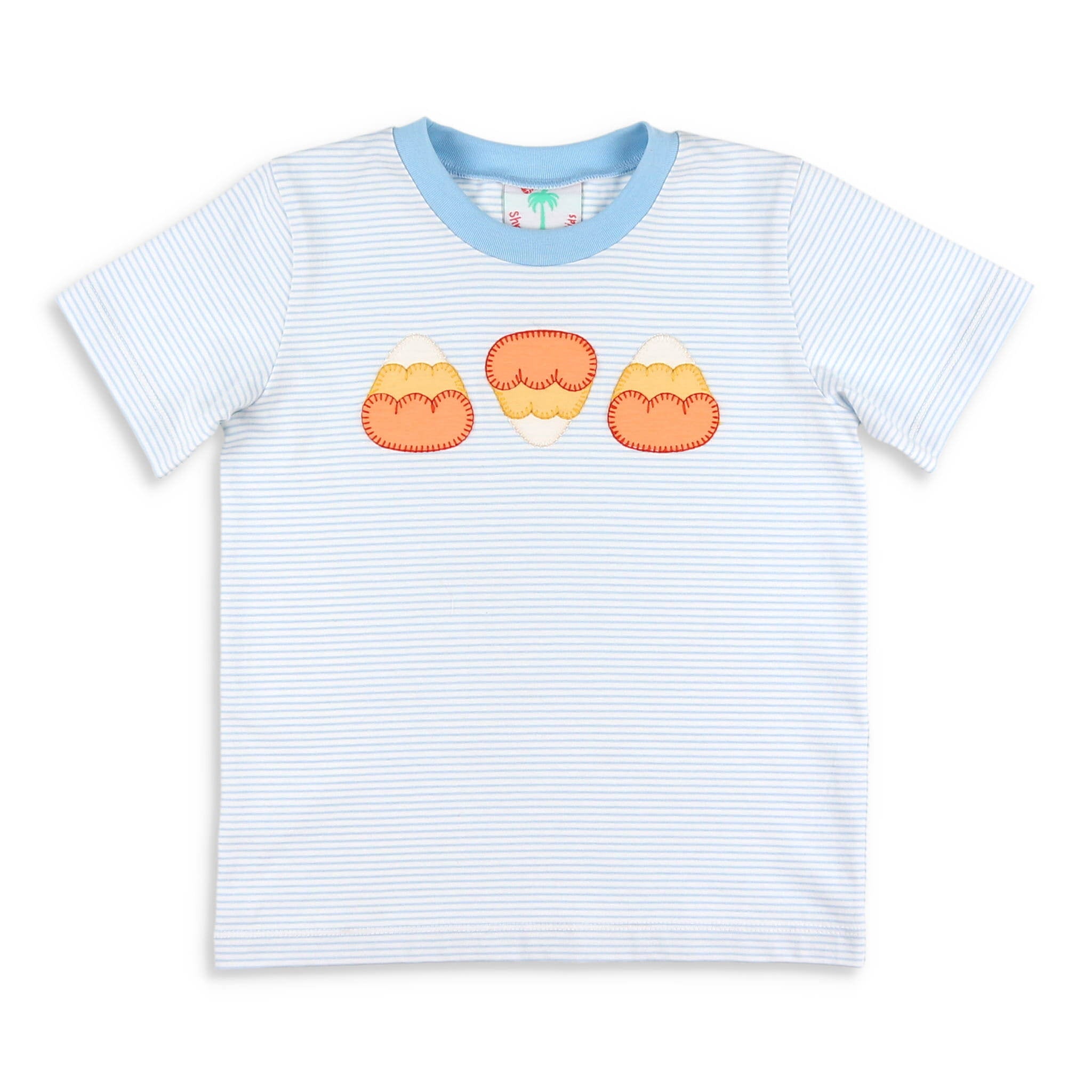 Image of Boys Applique T Shirt - Candy Corn