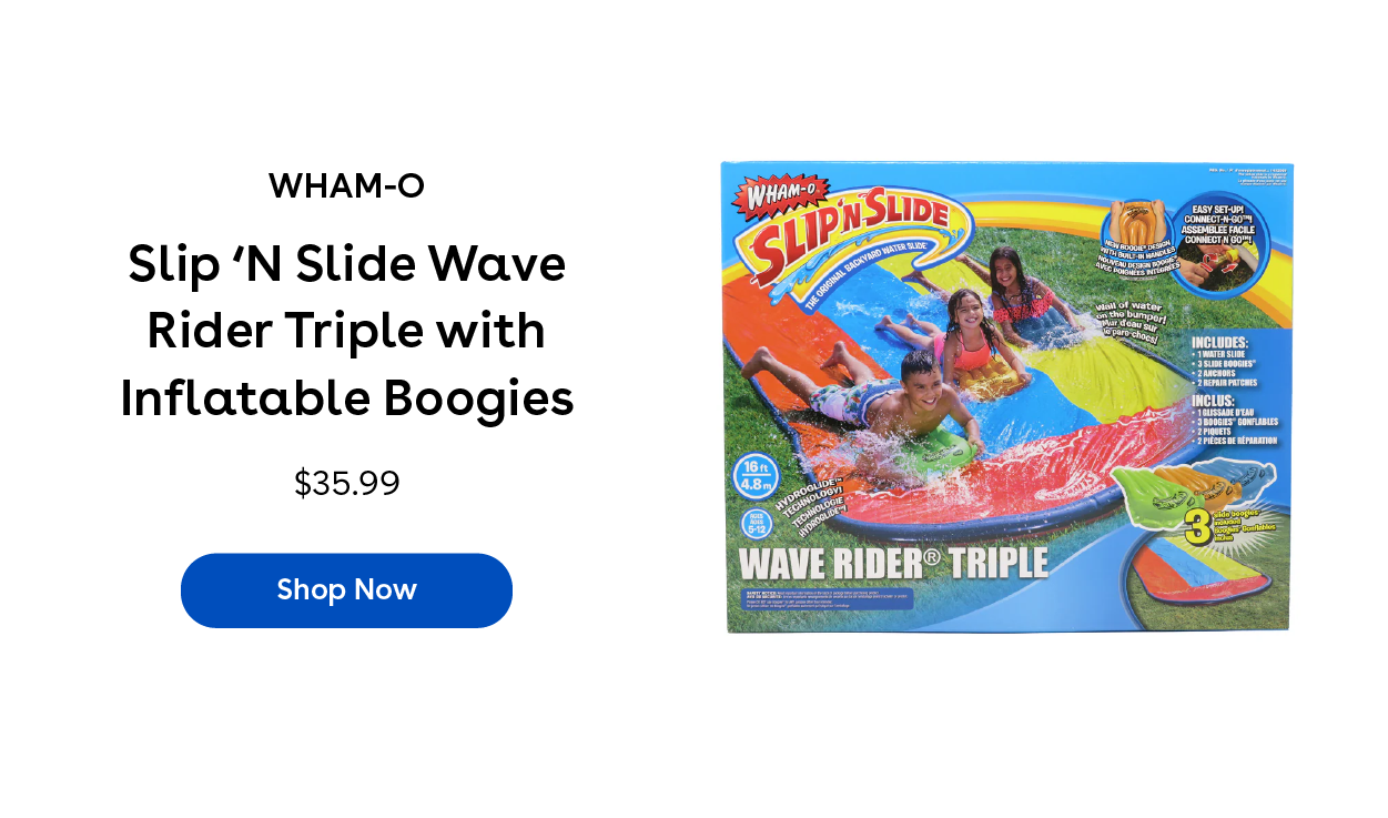 Wham-O Slip 'N Slide Wave Rider Triple with Inflatable Boogies $35.99 Shop Now