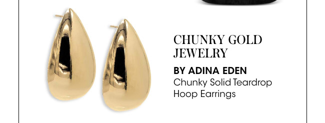 chunk gold earrings by adina eden