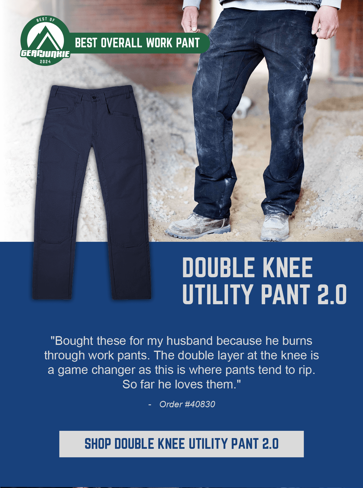 Double Knee Utility Pant 2.0