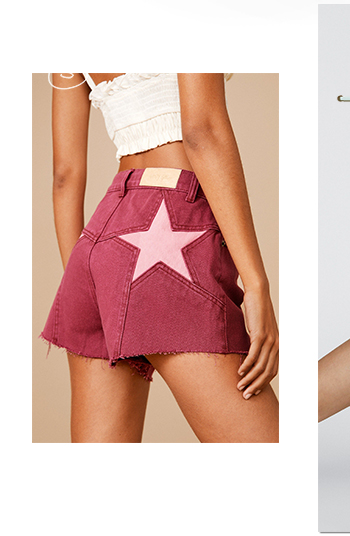 Denim Star Bum Mom Shorts