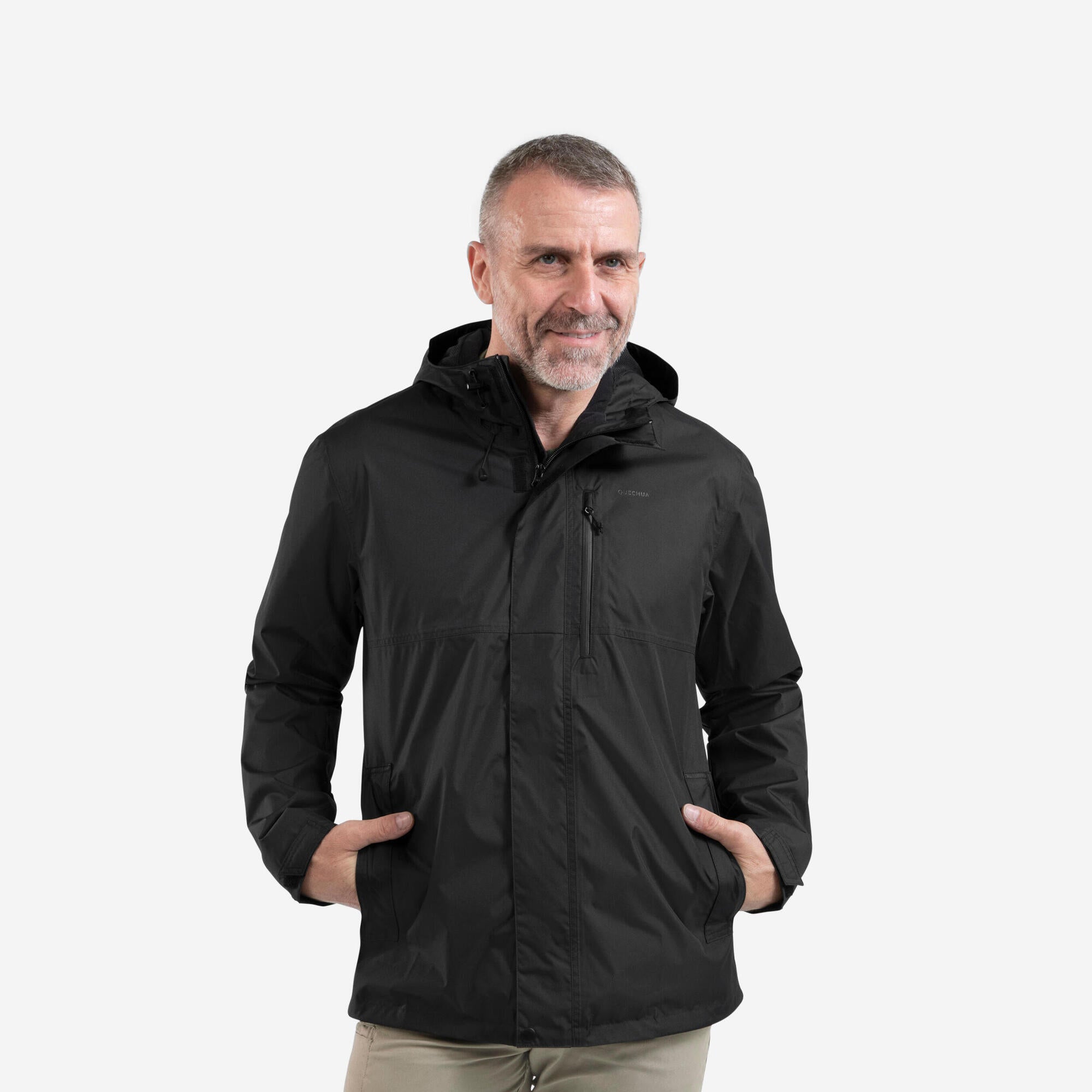 Image of Quechua Men's NH500 Imper Waterproof Rain Jacket