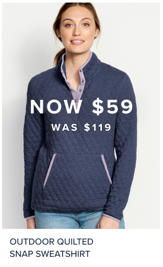 Now $59 Was $119 Outdoor Quilted Snap Sweatshirt