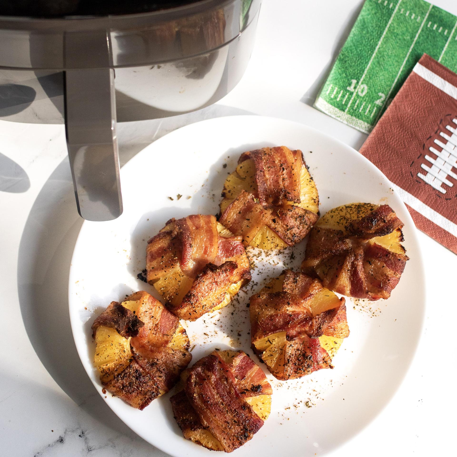 Bacon-Wrapped Cajun Pineapple Rings 