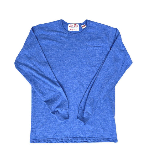 L/S  Blue Raspberry Slushy Heather Pocket Tee