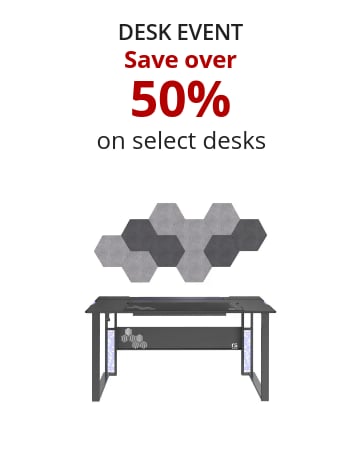 Save over 50% on select desks