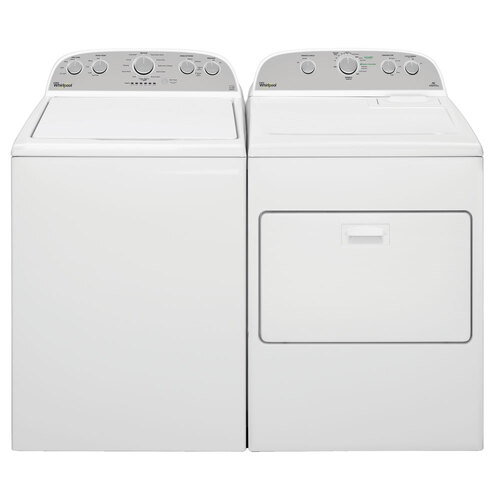 Whirlpool 4.3 Cu. Ft 27" High-Efficiency Top Load Washer with 7.0 Cu. Ft 29" Electric Dryer - White