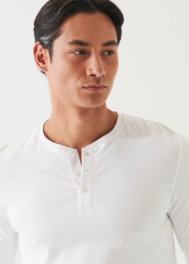 PIMA COTTON STRETCH HENLEY