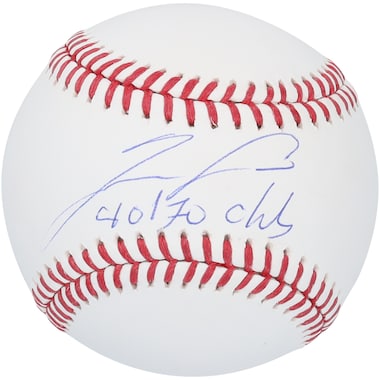 Ronald AcuÃ±a Jr.  Autographed Baseball with "40/70 Club" Inscription