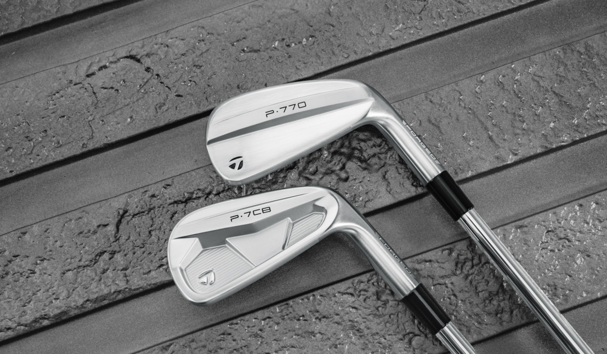 New P770 and P7Cb Irons on a steel background