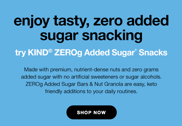 must-try new ZEROg Added Sugar Snacks