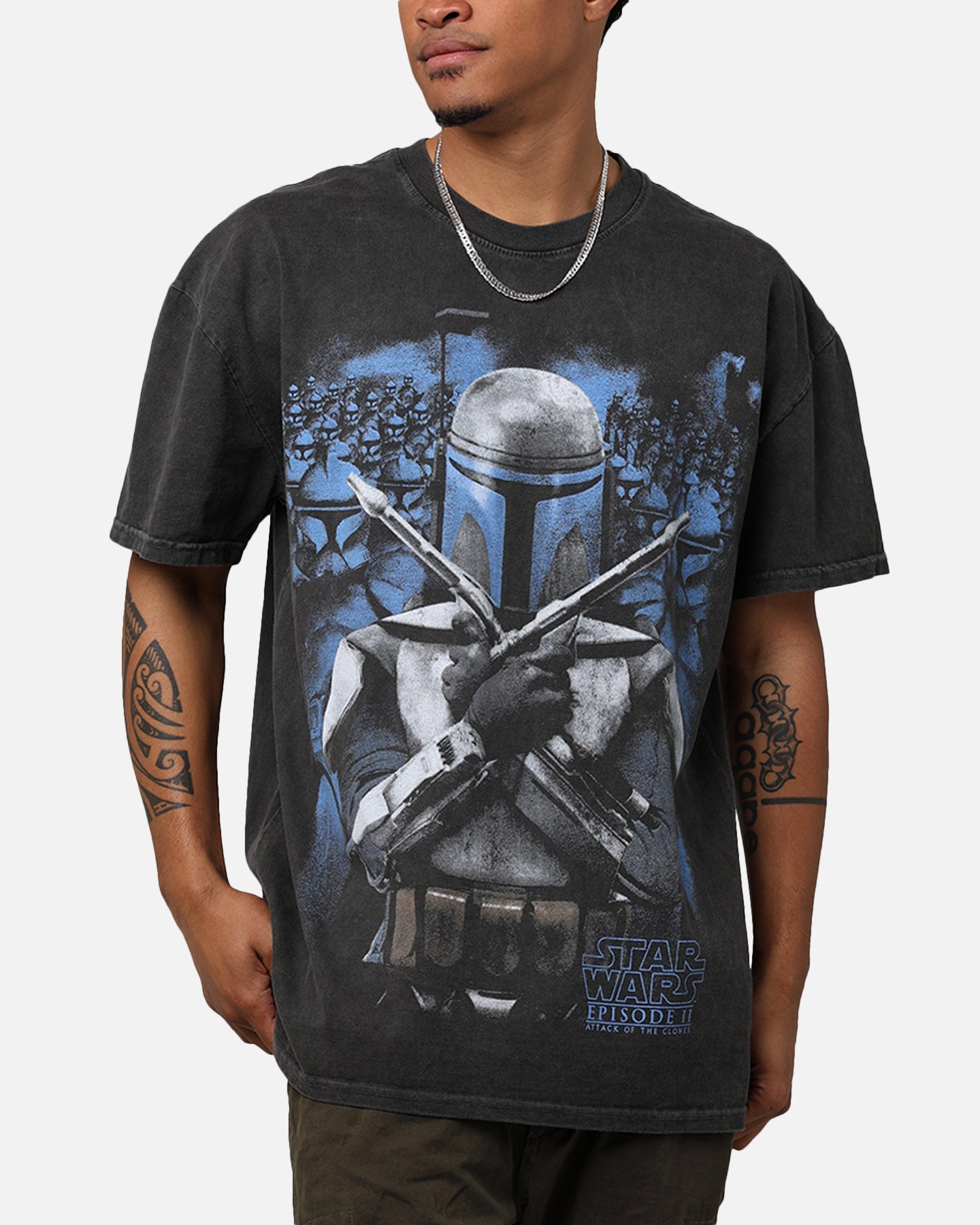 Image of Star Wars Episode II '02 Heavyweight Vintage T-Shirt Black Wash