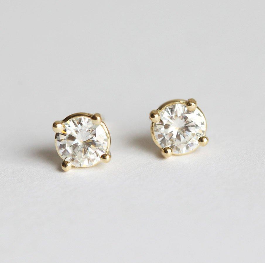 Image of Colette  Diamond Stud Earrings