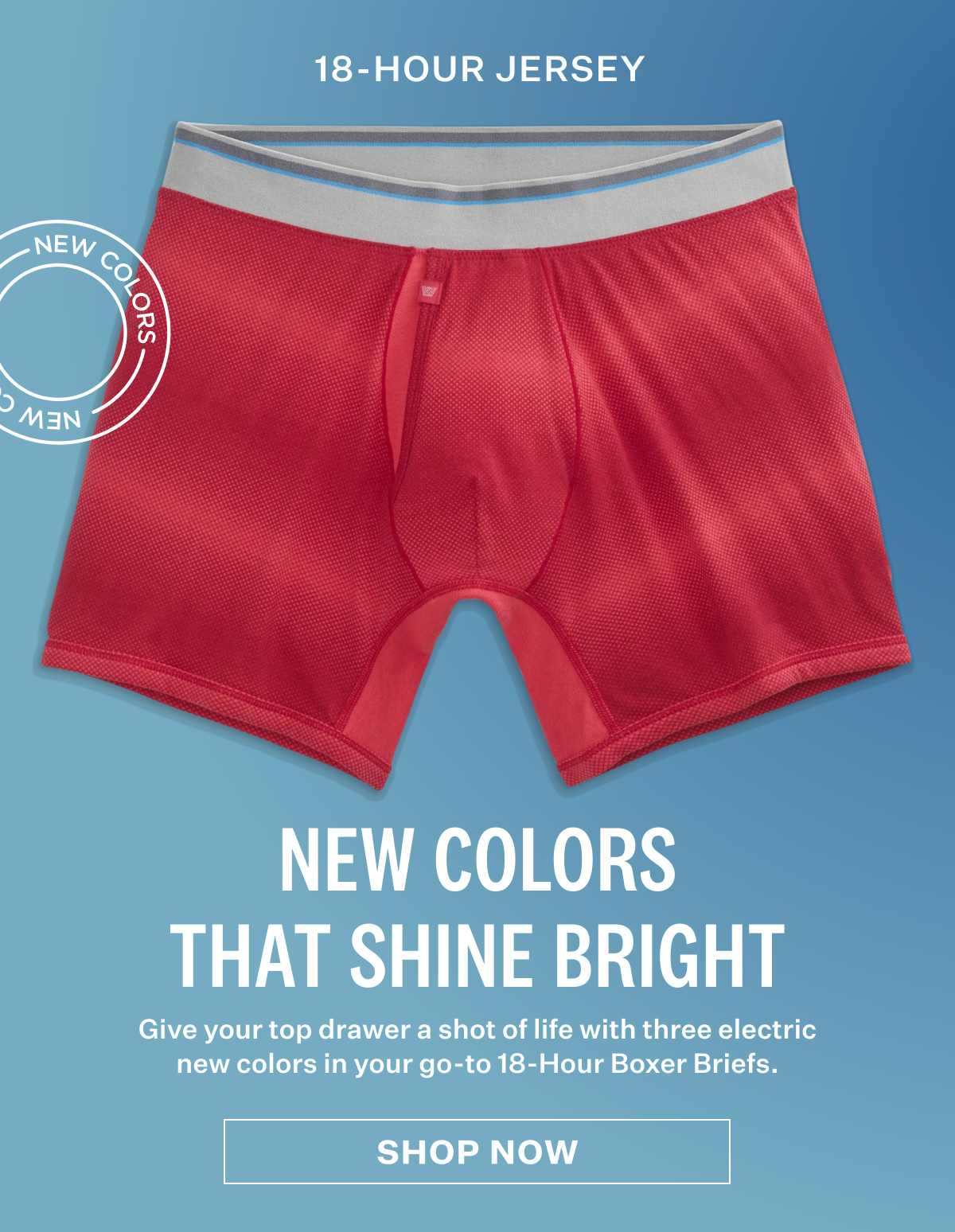 18-Hour Jersey Boxer Brief