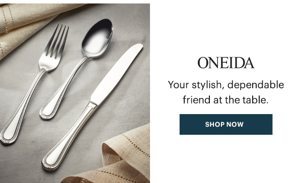 ONEIDA  Your stylish, dependable friend at the table.  [SHOP NOW]