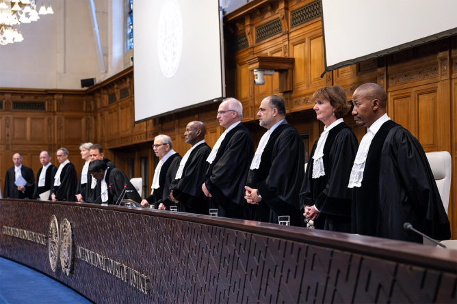 The judges of the International Court of Justice