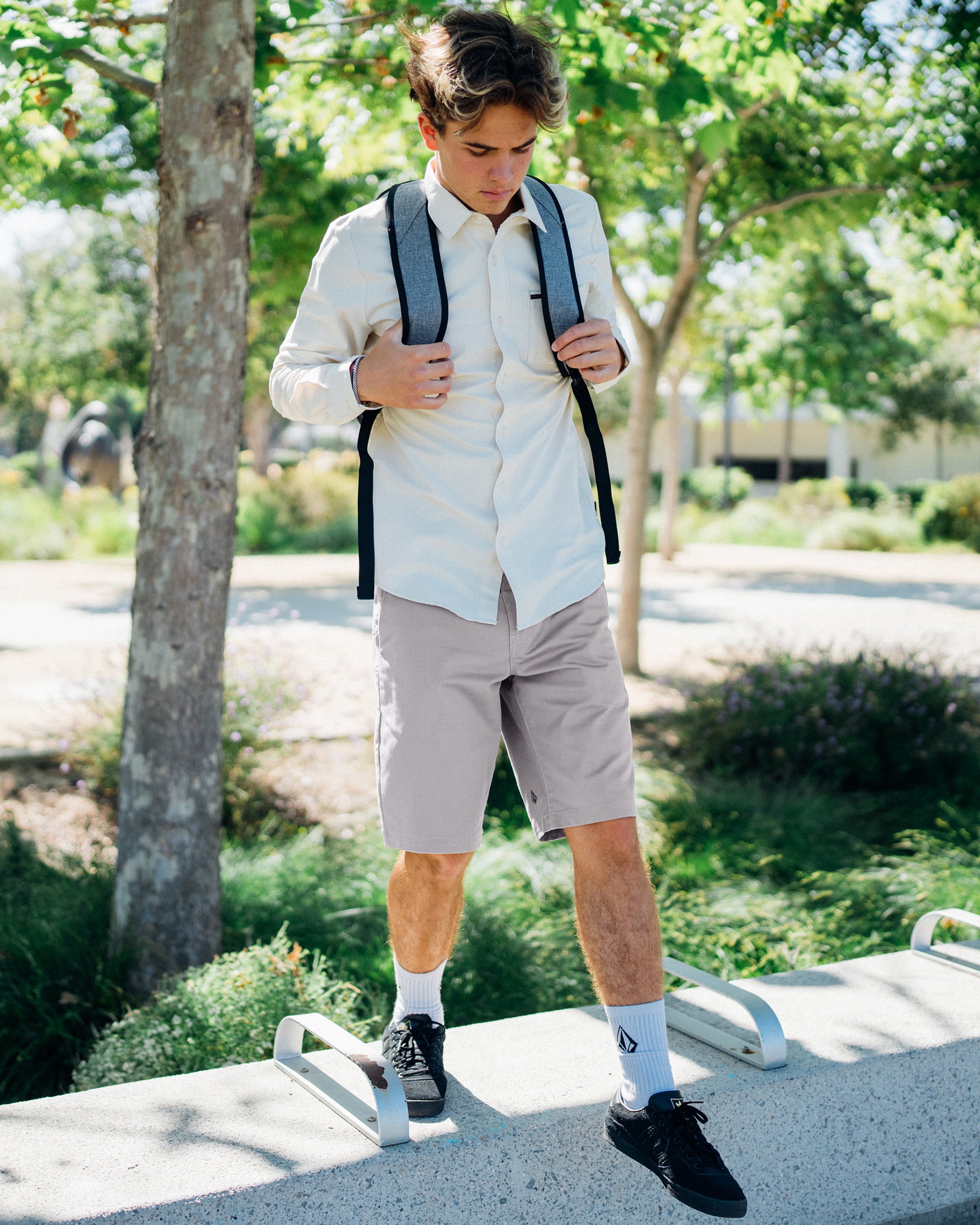 Image of Frickin Modern Stretch Shorts - Grey