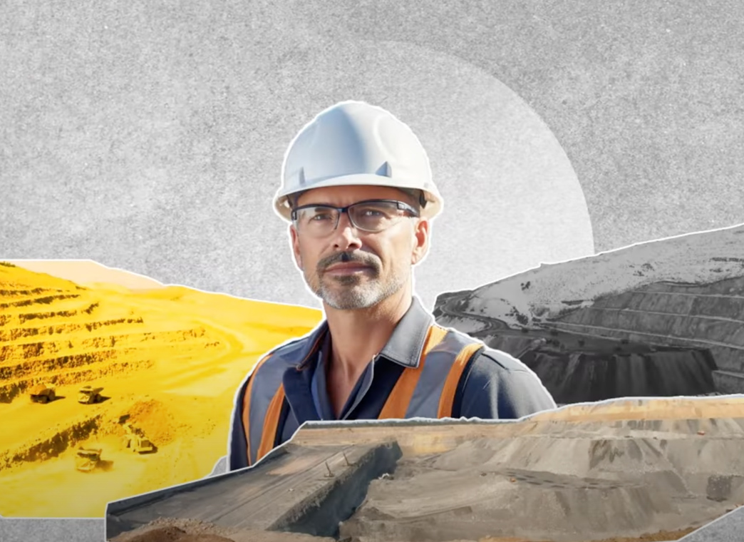 Worker in Hard Hat on Job Site