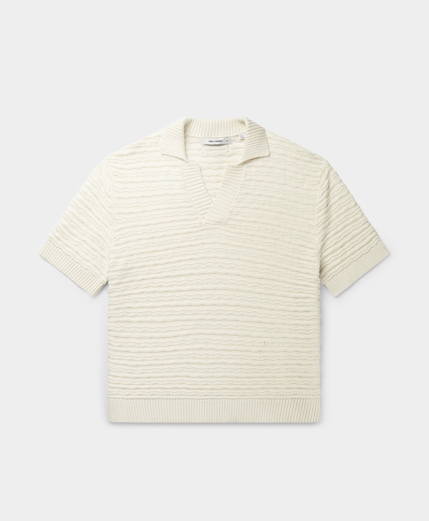 Image of Frost White Jabir Knit Sweater Polo