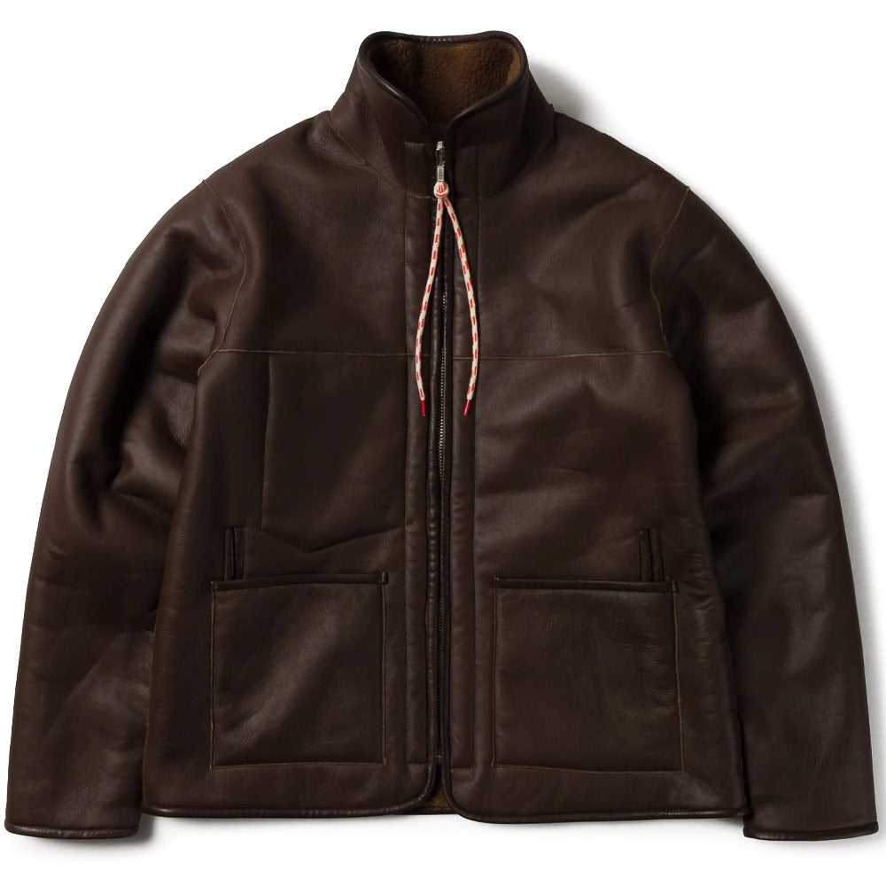 Image of Tech Sheepskin Jacket 'Brown'