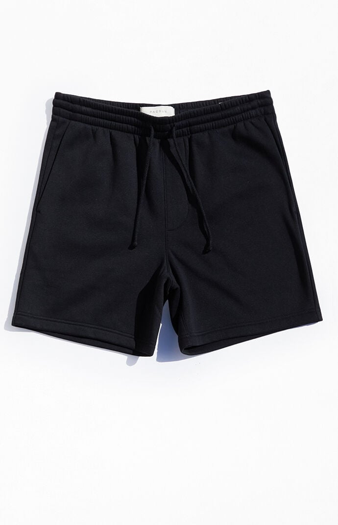 Image: Fleece Black Sweat Shorts