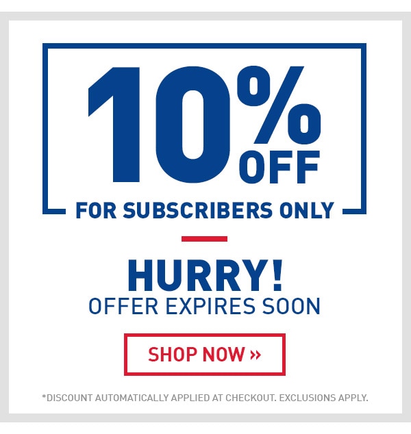 10% Off Expires Soon