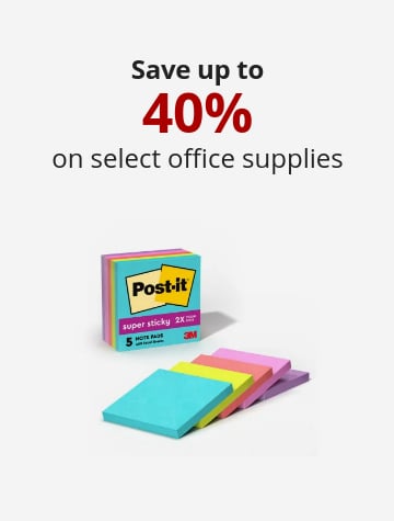 Save up to 40% on select office supplies