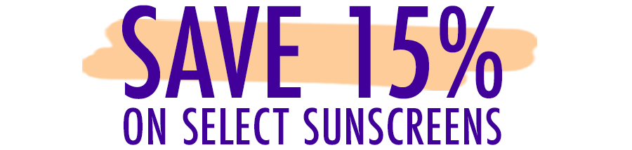 Save 15% on selected sunscreens