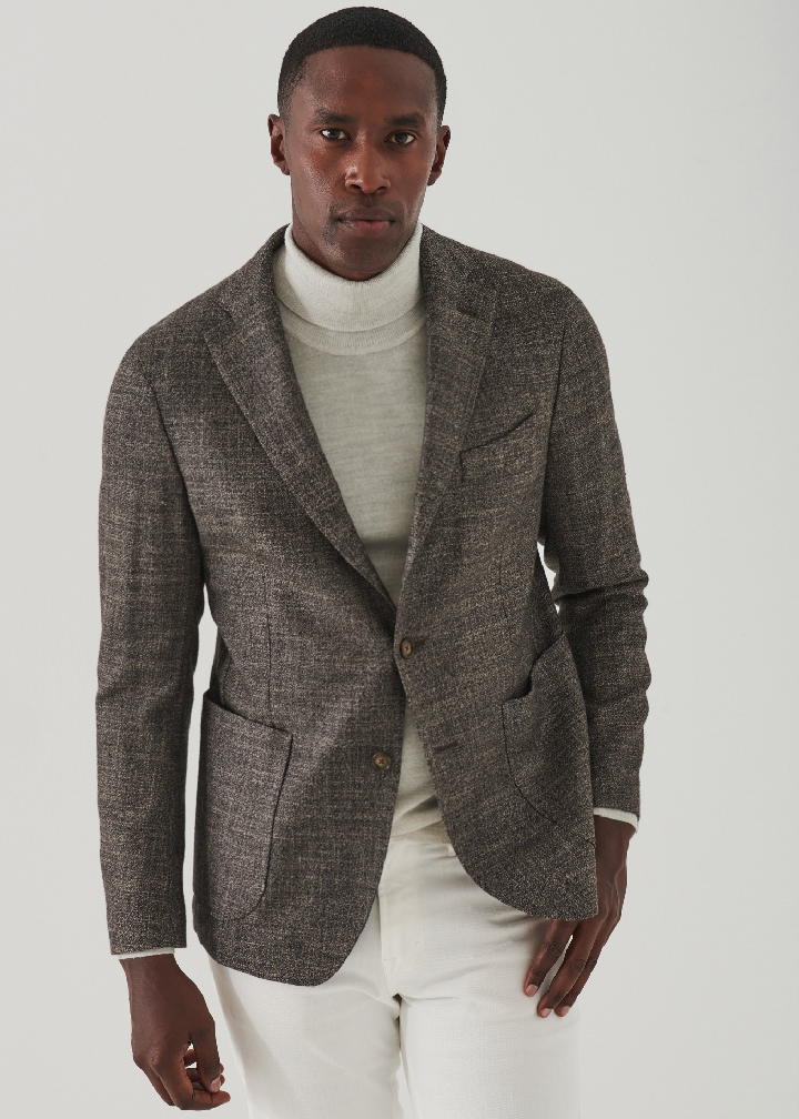 BOUCLE TWO-BUTTON BLAZER