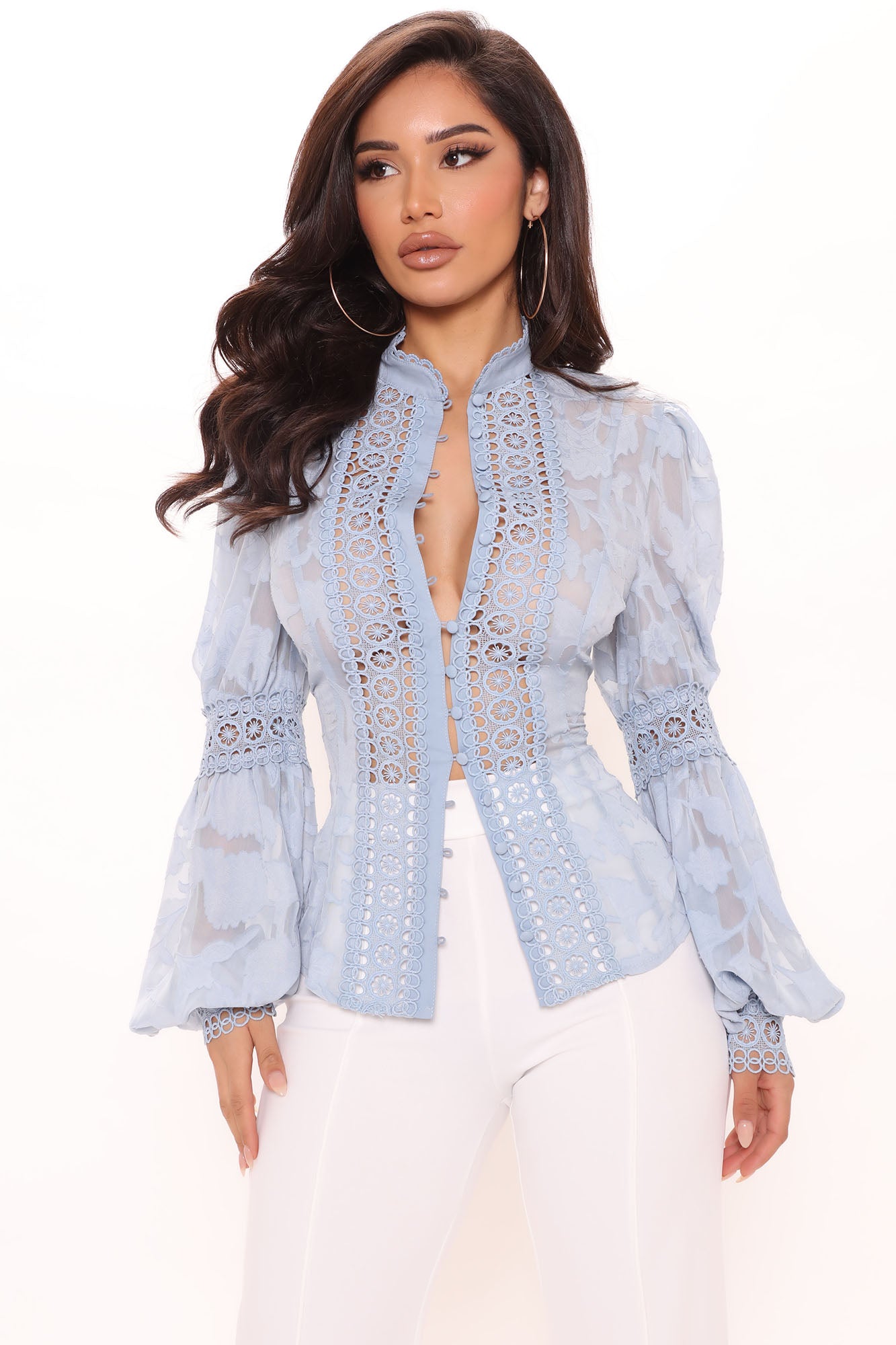 Image of Staying Loyal Blouse - Blue