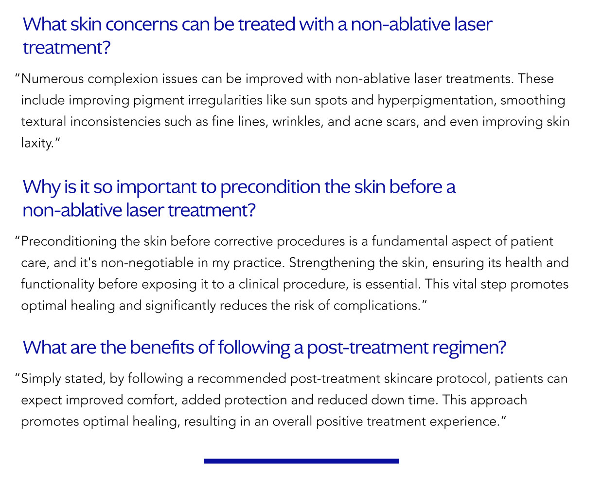 What skin concerns can be treated with a non-abrasive laser treatment?