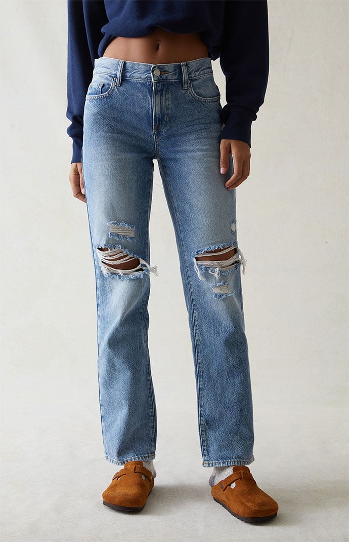 Image: Eco Light Blue Ripped Boyfriend Jeans