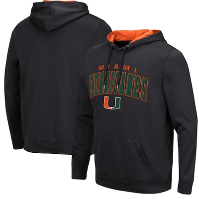 Men's Colosseum Black Miami Hurricanes ResistanceÂ Pullover Hoodie