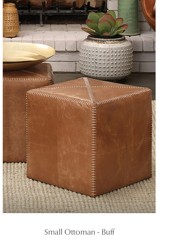 Small Ottoman in Buff - SHOP NOW