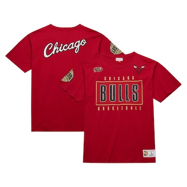  Mitchell & Ness Red  Hardwood Classics Team OG 2.0 Premium Vintage Logo T-Shirt