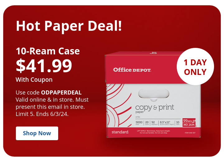 $41.99 Red Top 10 Ream Case