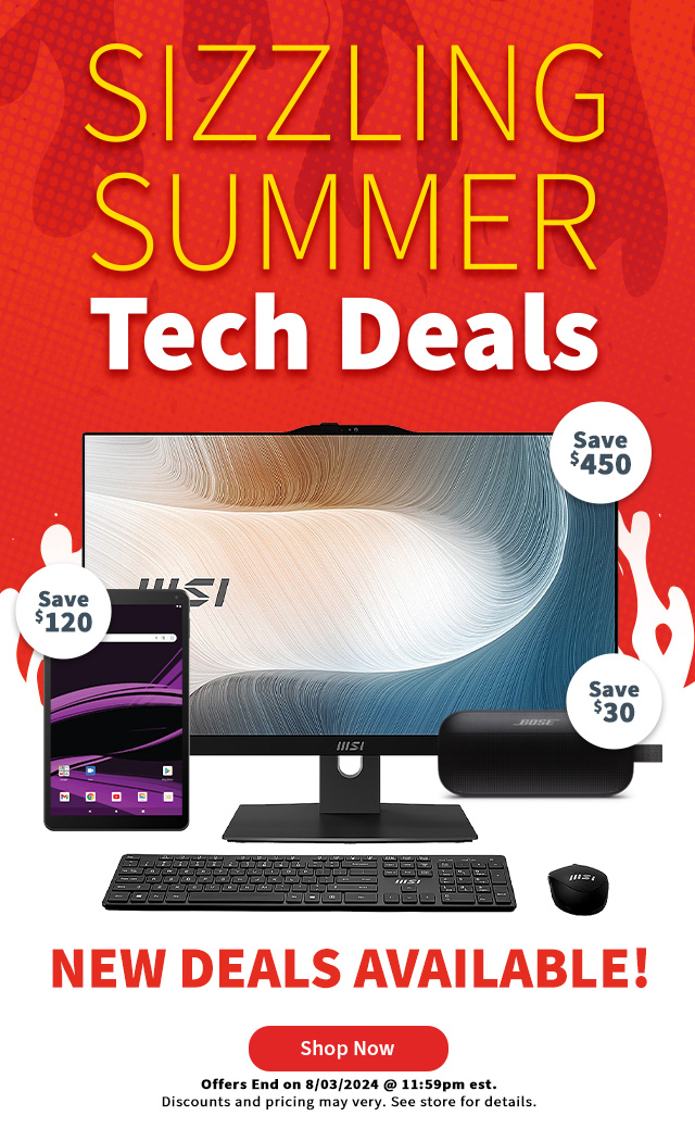 Sizzling Summer Tech Deals. New Deals Available. Shop Now