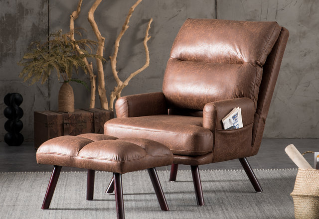 Faux Leather Accent Chairs