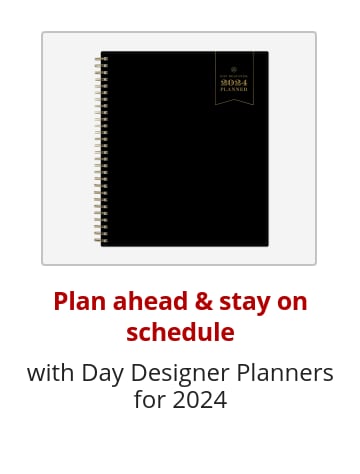 Plan ahead & stay on schedule with Day Designer Planners for 2024