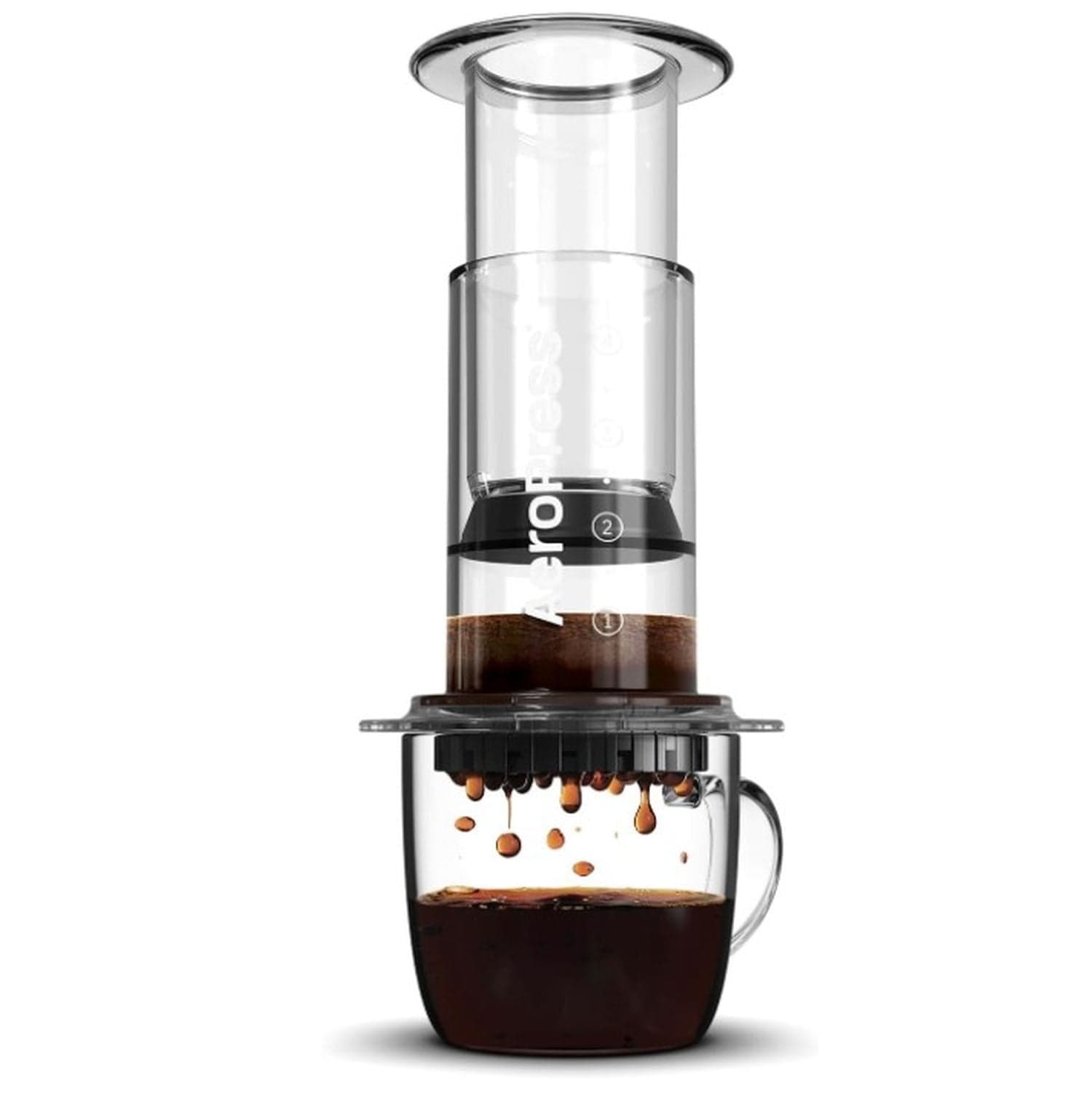 Image of AeroPress Clear 3-in-1 Brew Coffee + Espresso-Style Portable Coffee Maker