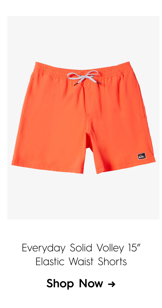 Everyday Solid Volley 15in Elastic Waist Shorts