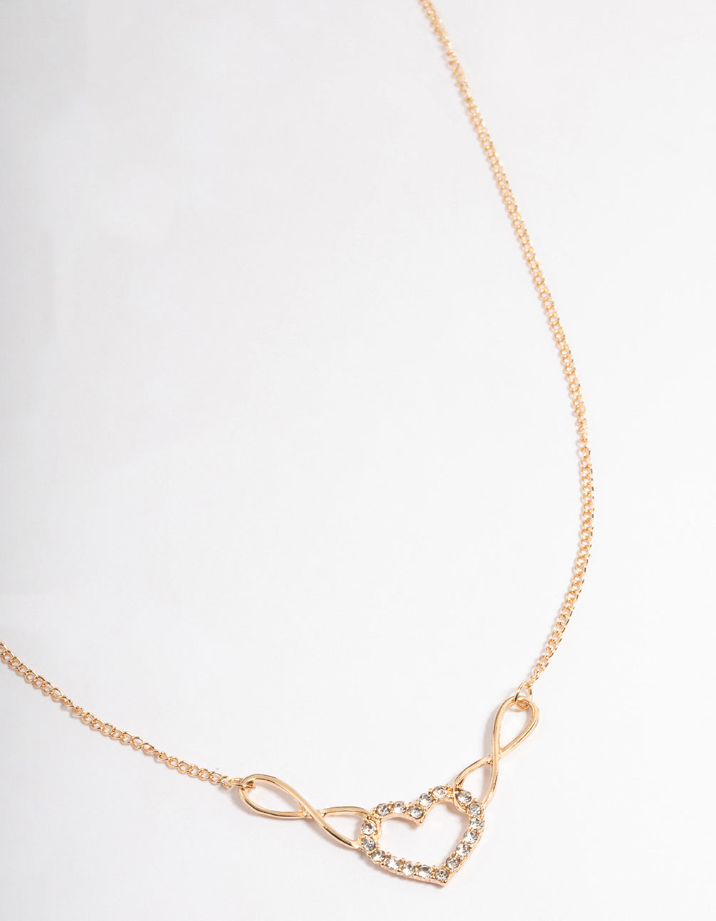 Image of Gold Double Infinity Heart Necklace