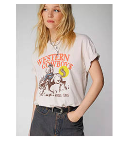 Western Cowboys Washed Graphic T-Shirt