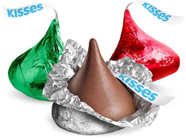 129453 - Hershey's Kisses Christmas Foiled Milk Chocolate Candy: 210-Piece Bag