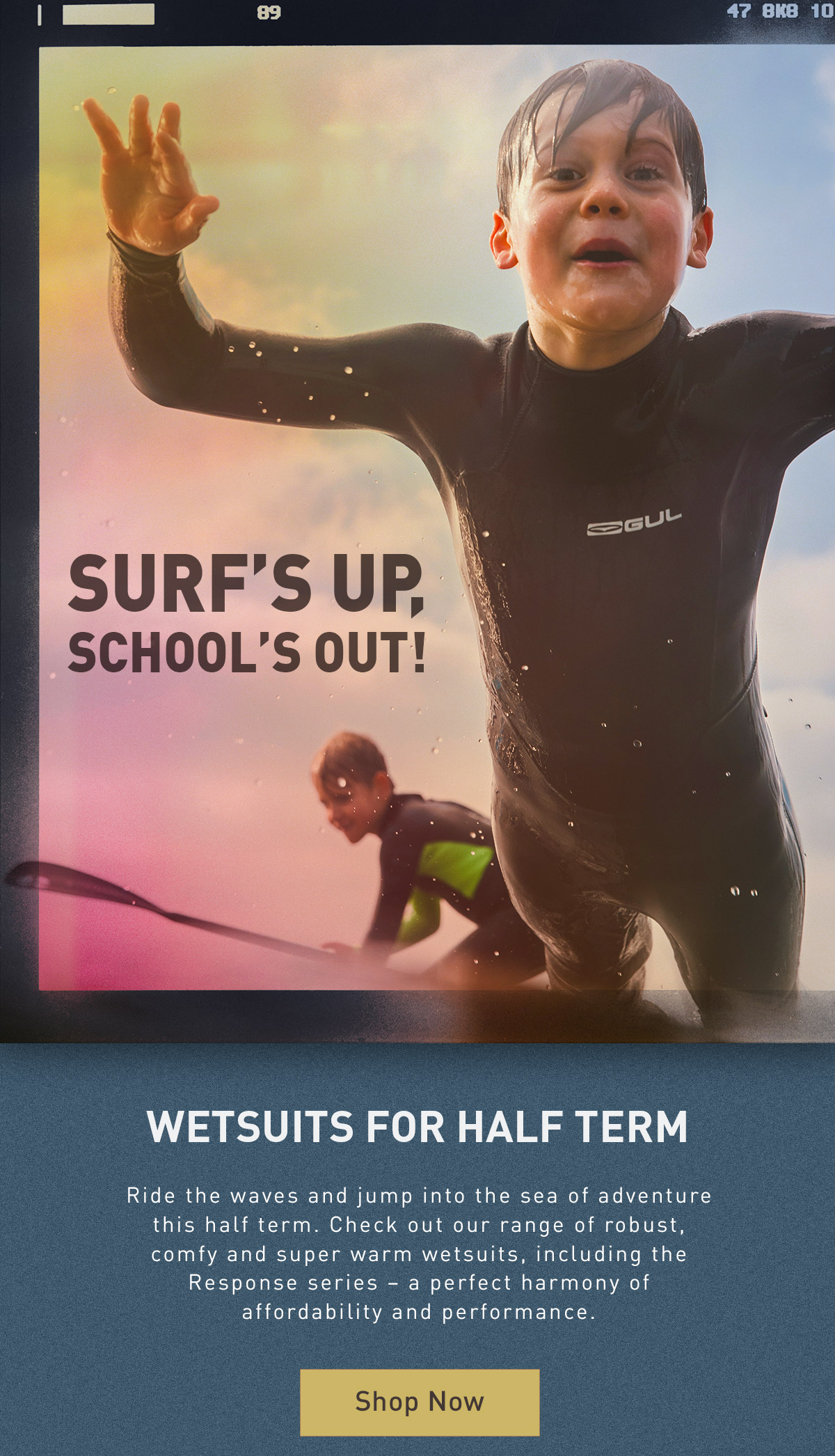 Wetsuits for half term