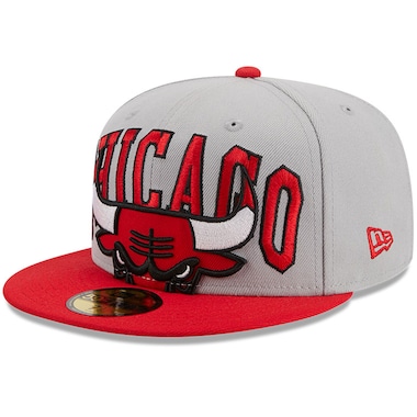  New Era Gray/Red  Tip-Off Two-Tone 59FIFTY Fitted Hat