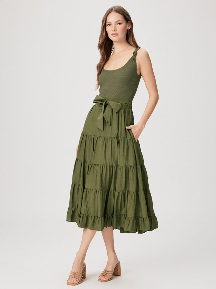 Image of Paige Samosa Dress in Dark Olive