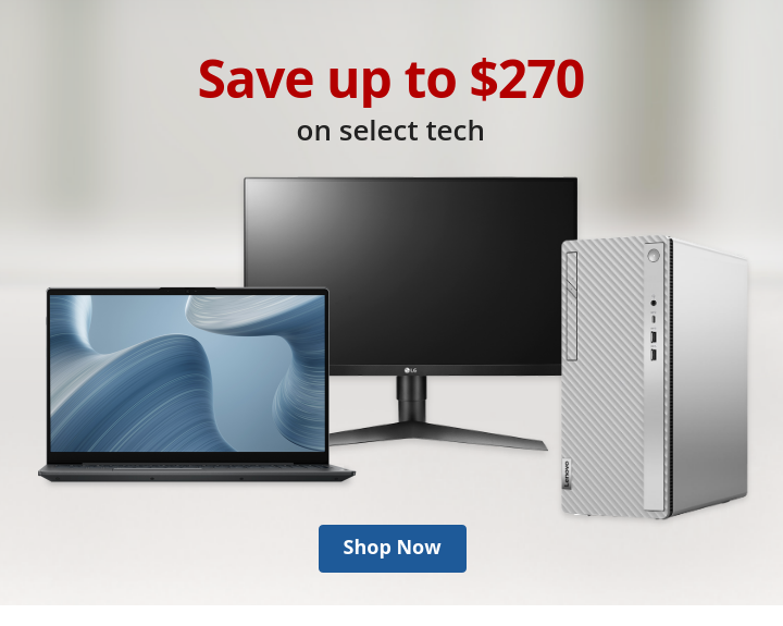 Save up to $270 on select tech