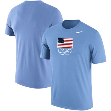  Nike Light Blue  Olympic Team Performance T-Shirt