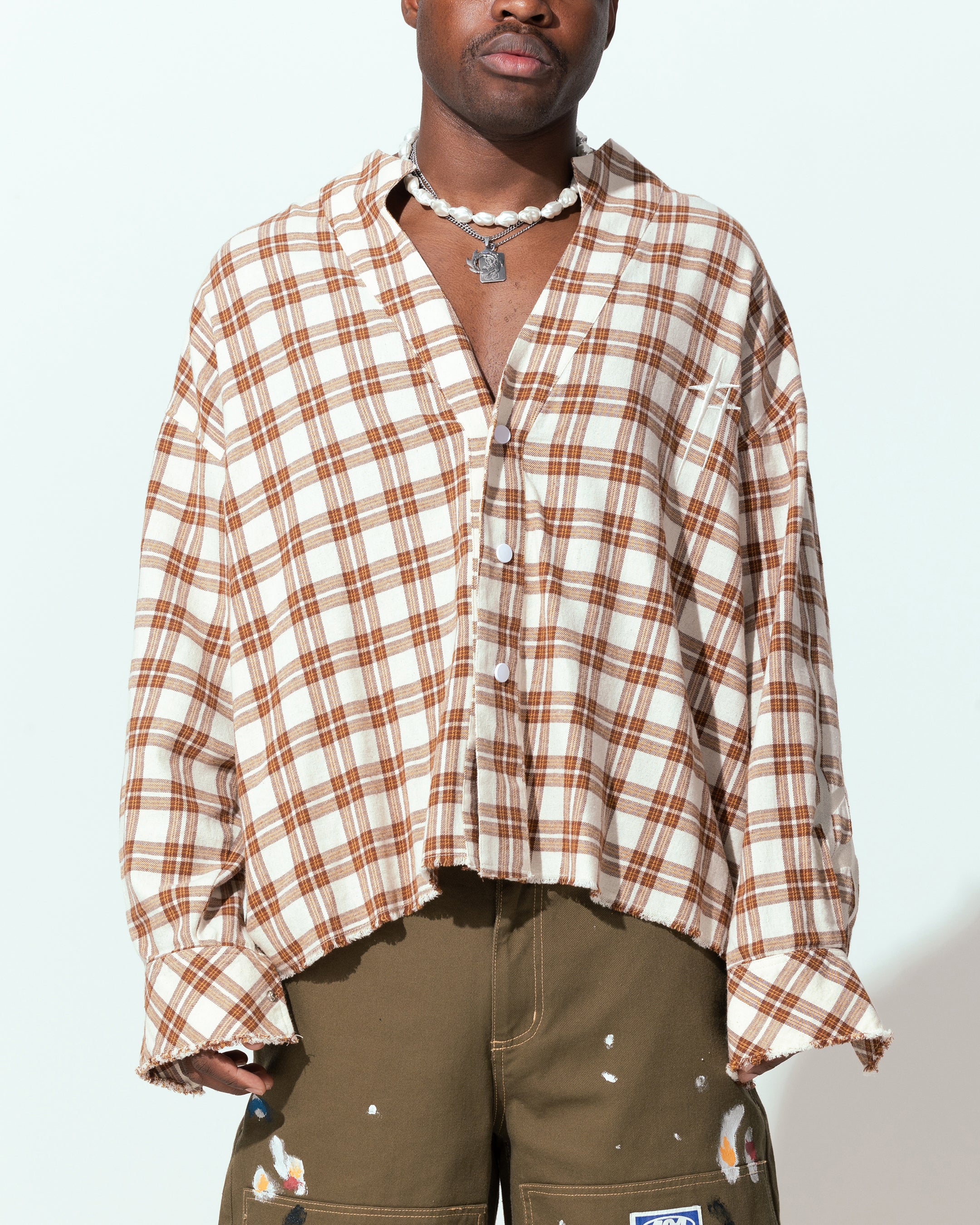 Image of Loiter Kimono Flannel Tan